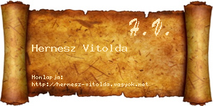 Hernesz Vitolda névjegykártya